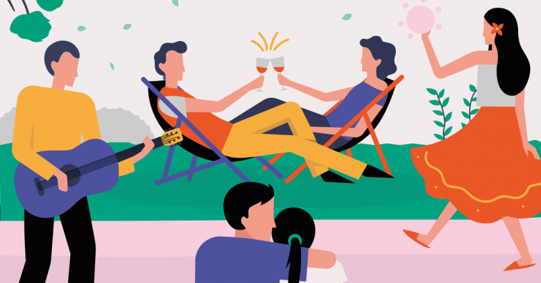 Illustration for the visual Summer in the Park