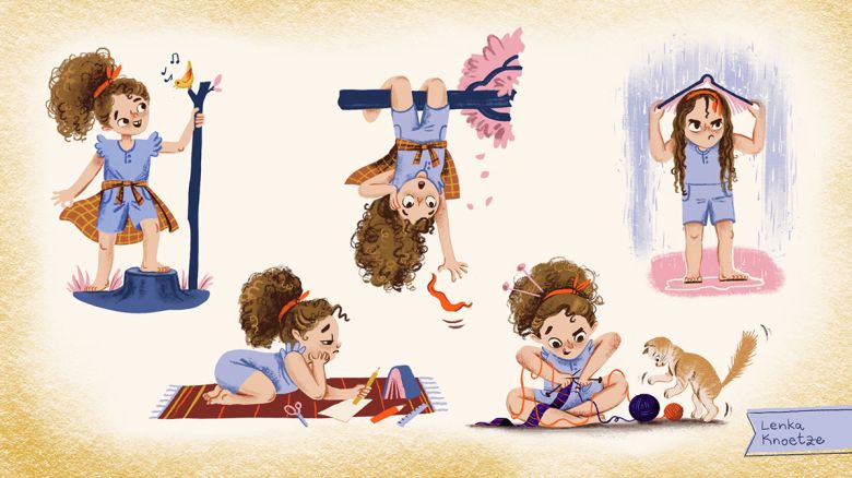 návrh hlavnej postavy, dievčatko