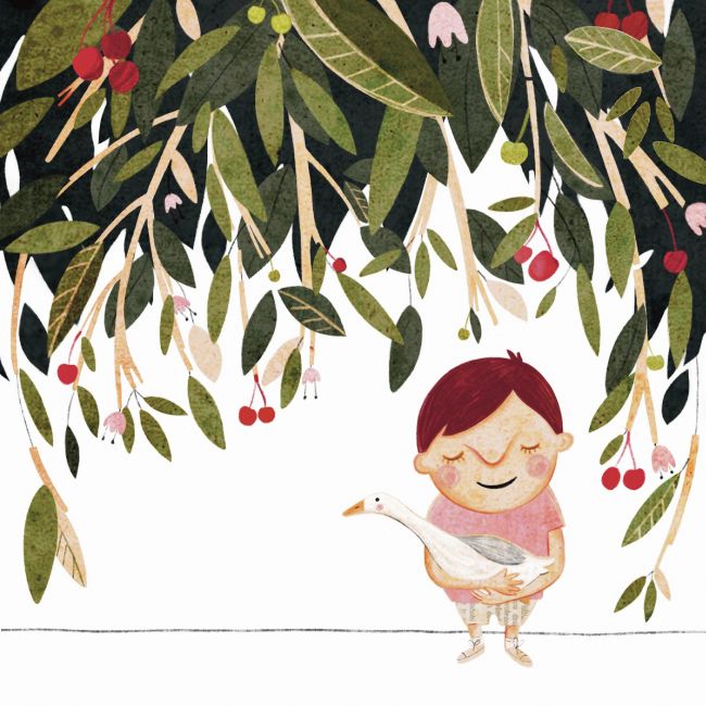 Môj dedko je čerešňa (ilustrácia pre obal audioknihy)