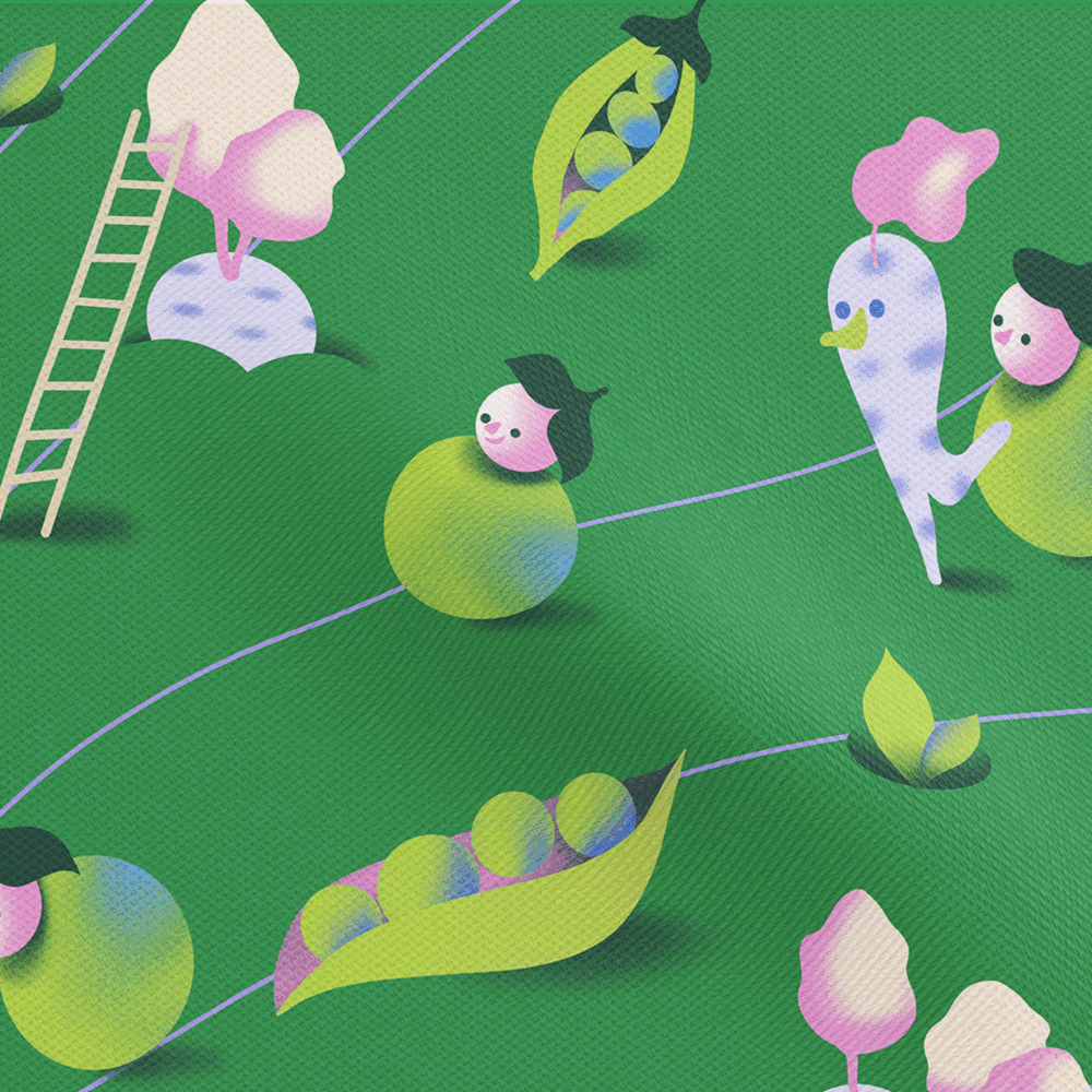 Textilní ilustrace – kolekce dětských papuček RAK