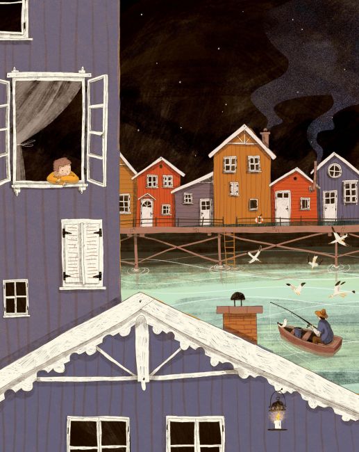 Illustration from the book Popletko and Big Sister